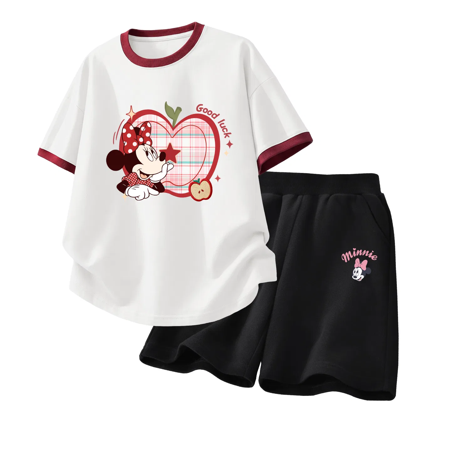 Детский спортивный костюм Casual Sportswear 2 Piece Set Disney, DiCai Xin Xiao K White Red+DiCai Xin Xiao K Black — фото 4
