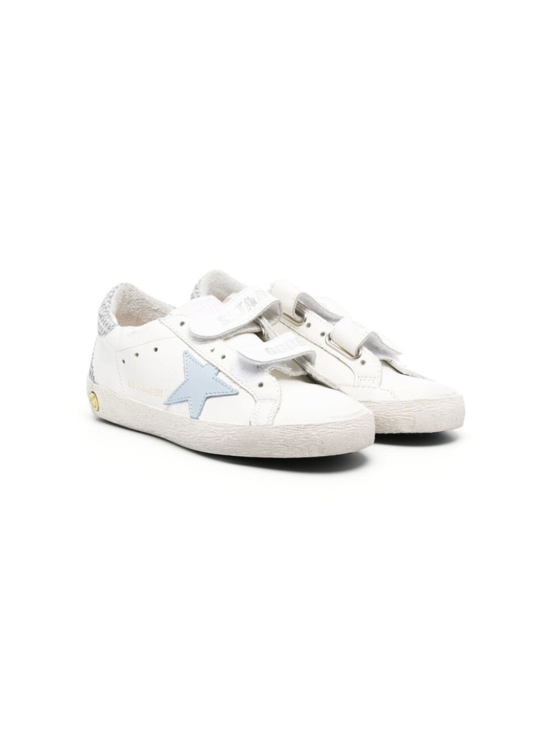 

Golden Goose Kids кеды Old School на липучках, белый