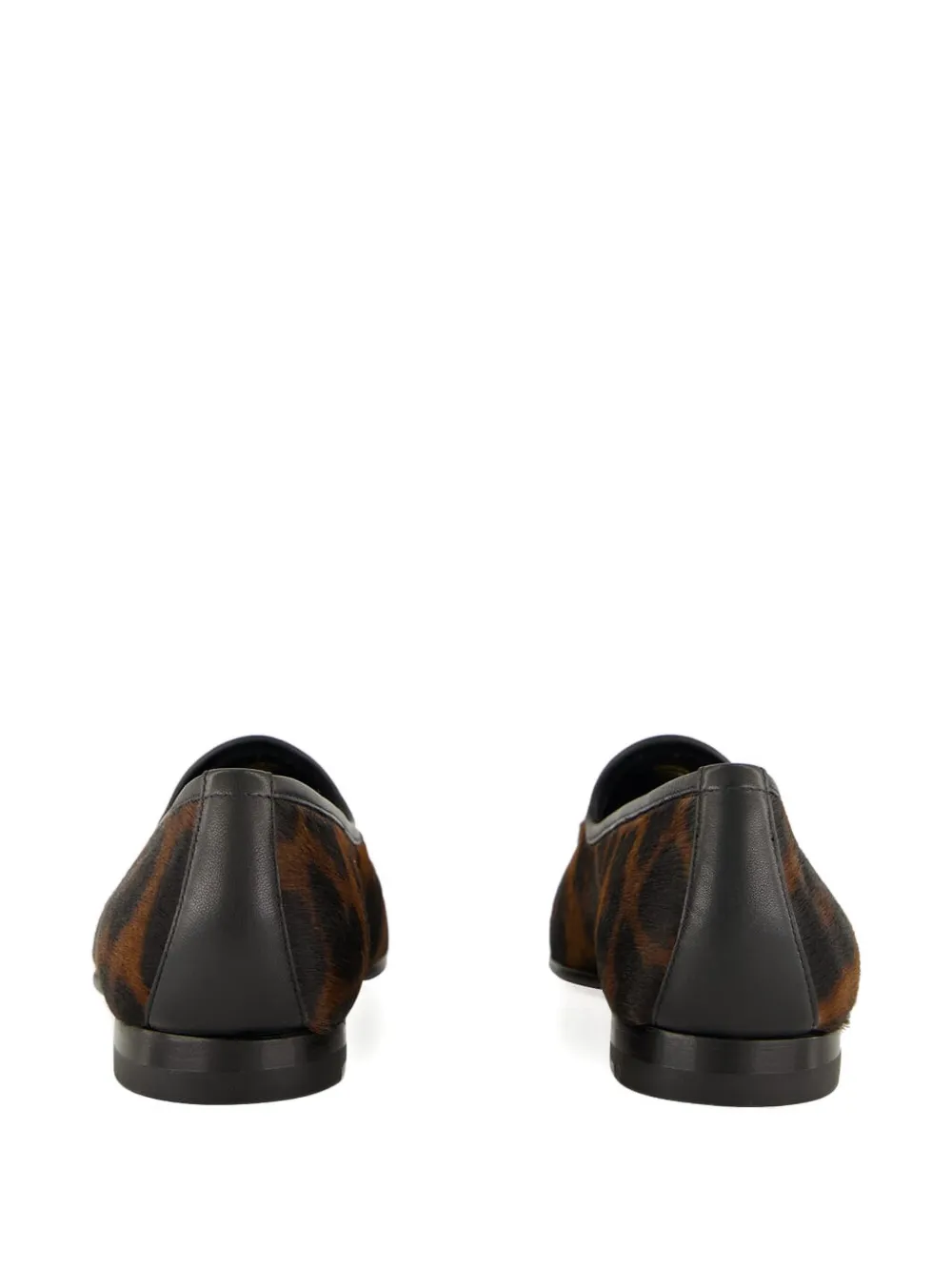 Лоферы с леопардовым принтом и кисточками Santoni, коричневый — фото 3