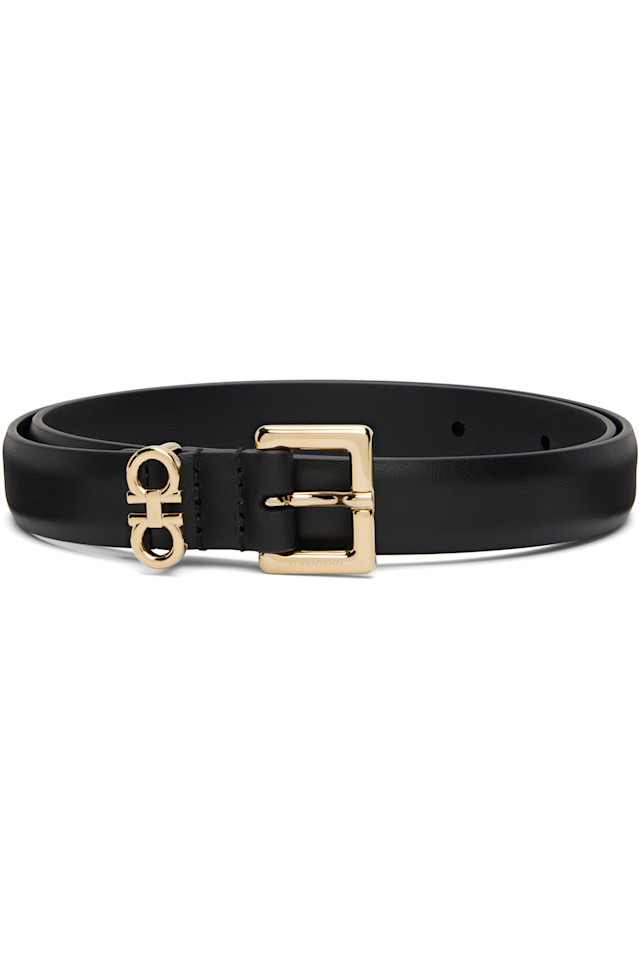

Ганчини тонкий ремень Ferragamo, черный