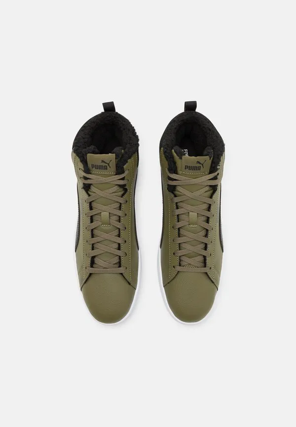 Кроссовки smash 3.0 средней высоты унисекс Puma, Olive Drab/Black/White — фото 4