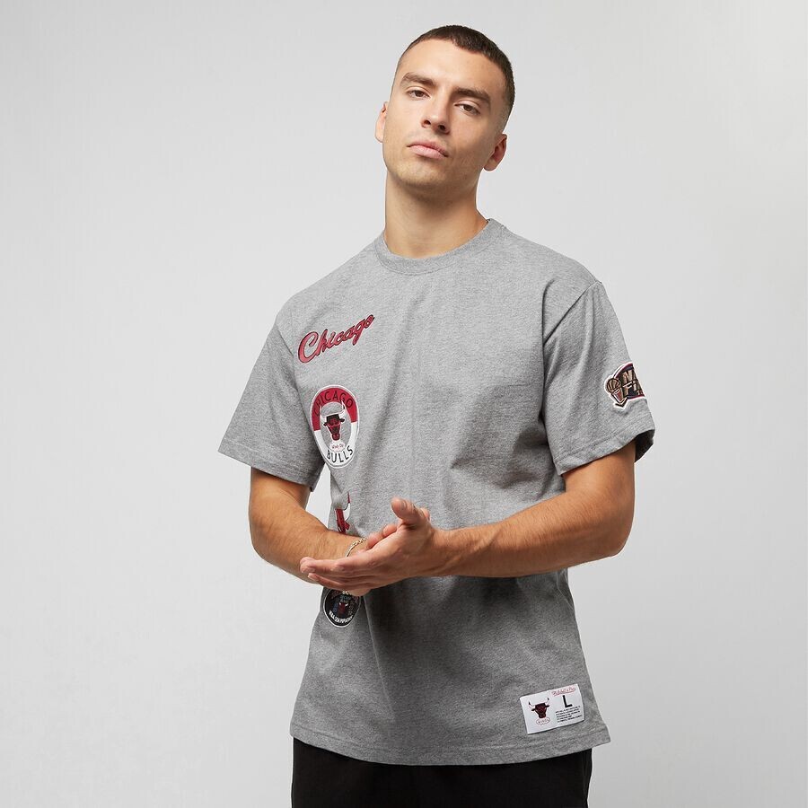 

Футболка NBA Chicago Bulls City Collection Mitchell & Ness, цвет grey heather