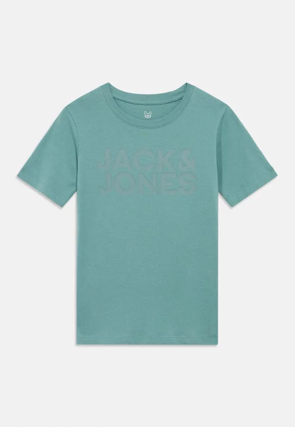 Футболка с логотипом jjecorp, футболка с круглым вырезом и принтом noos. Jack & Jones Junior, Mineral Blue