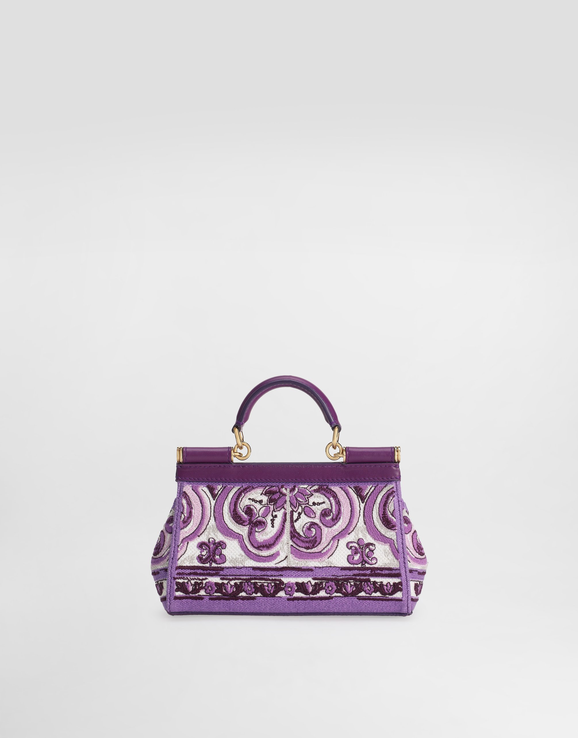 Маленькая сумка sicily с вышивкой в стиле майолика Dolce & Gabbana, мультиколор — фото 4