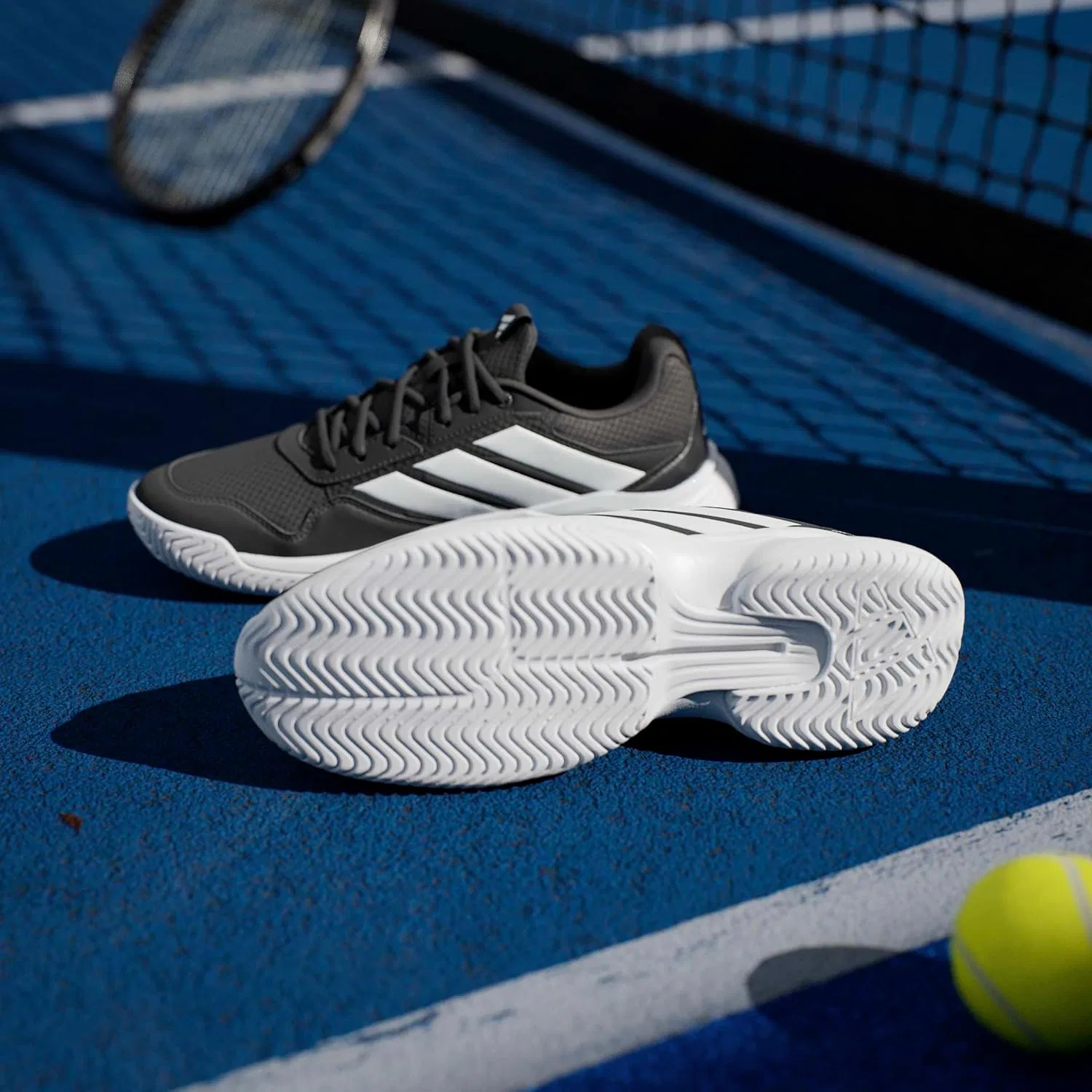 Кроссовки теннисные adidas, Black/White — фото 4