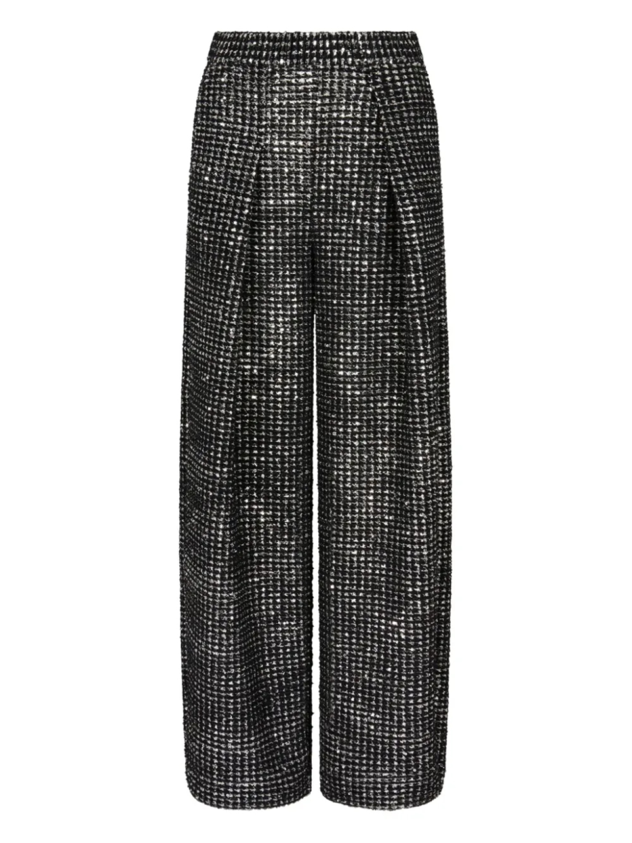 

Плиссированные твидовые брюки Giorgio Armani, черный