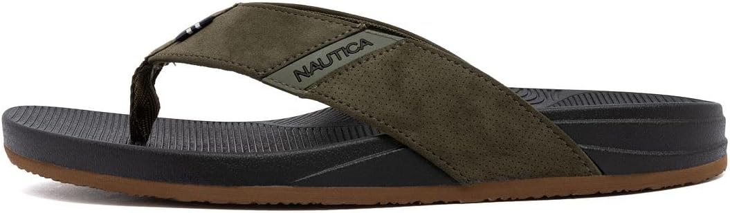 Мужские шлепанцы Nautica, пляжные сандалии, босоножки для лодки, водные тапочки, Olive-welsey — фото 2