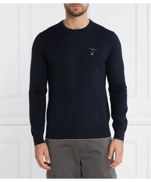 

Шерстяной свитер Regular fit Aeronautica Militare, синий