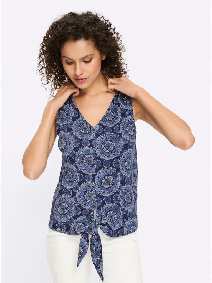 

Heine Футболка с принтом в сине-бежевых тонах