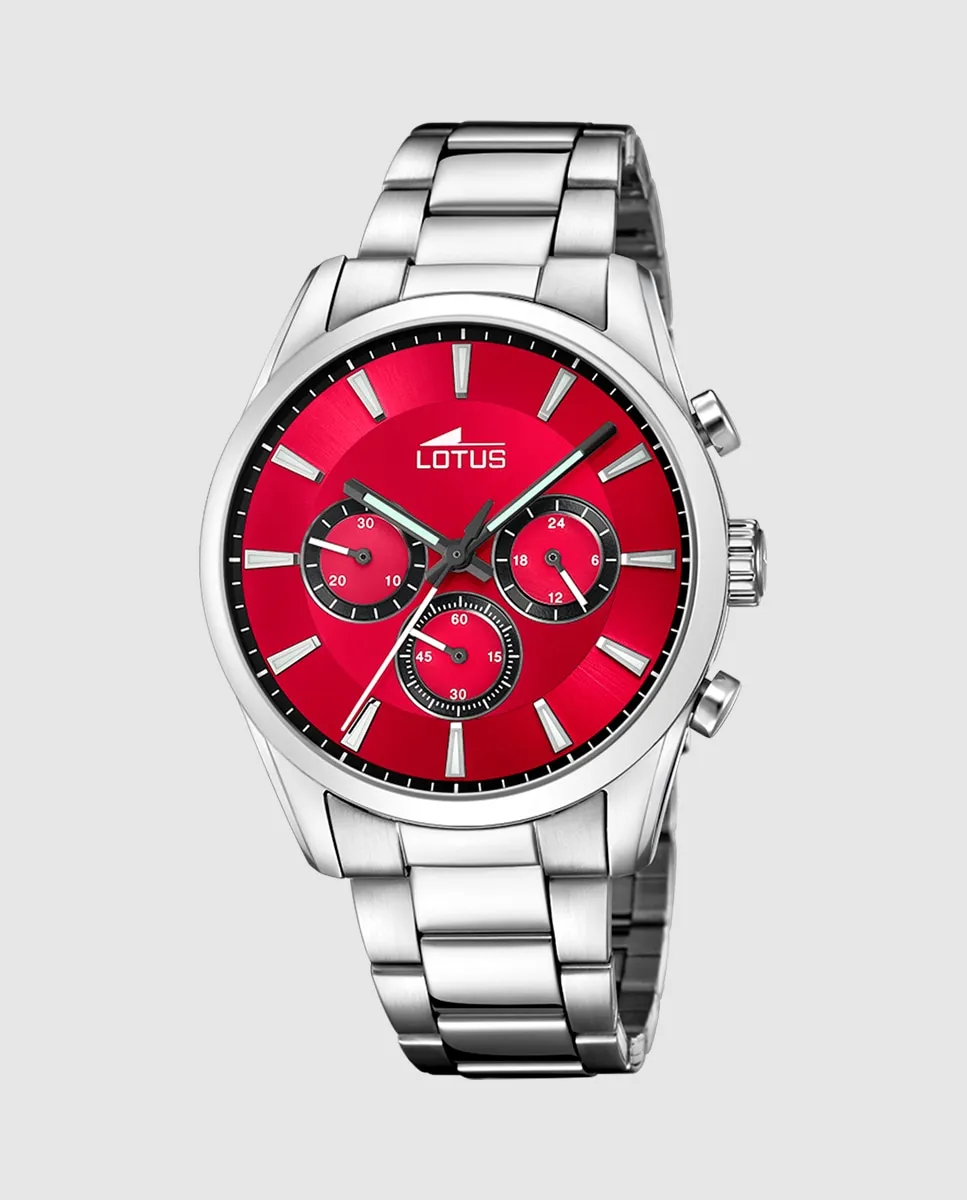 

Мужские часы 18922/5 Chrono в серебристой стали LOTUS, серебряный