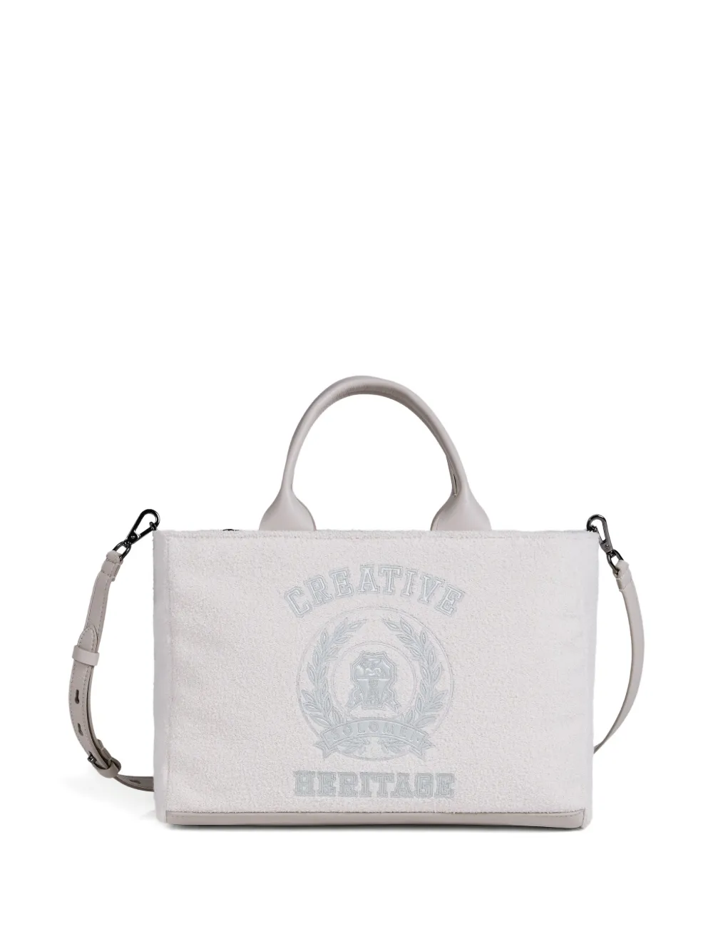 

Сумка-тоут с текстурной вышивкой Brunello Cucinelli Kids, бежевый