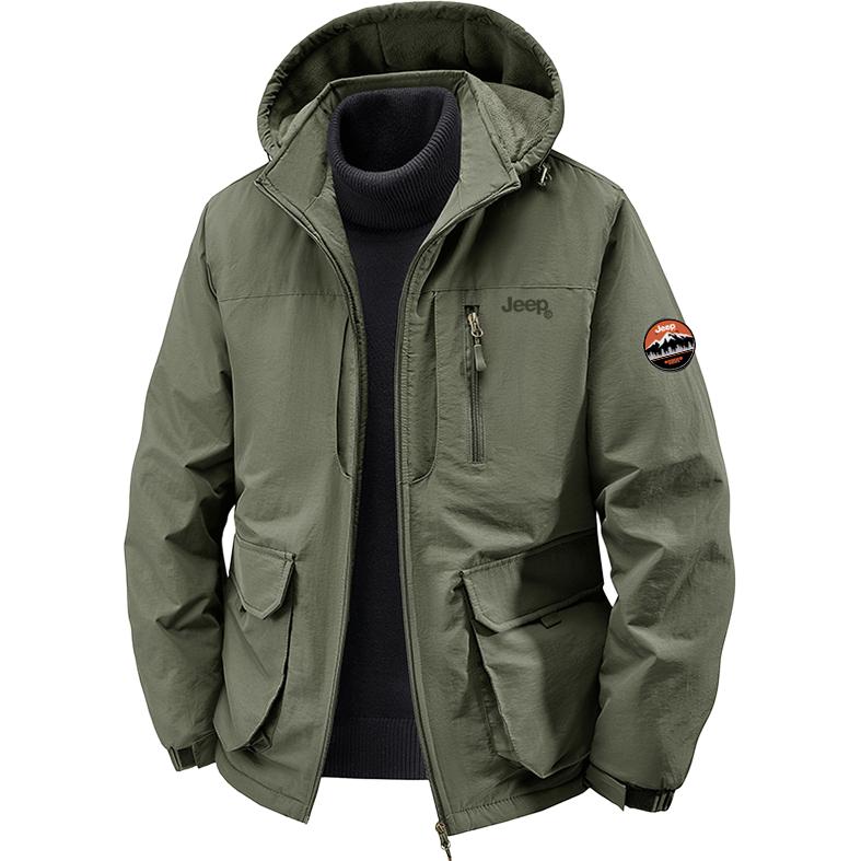 

Пуховик Unisex Hooded Thickened Others Jeep, army зеленый