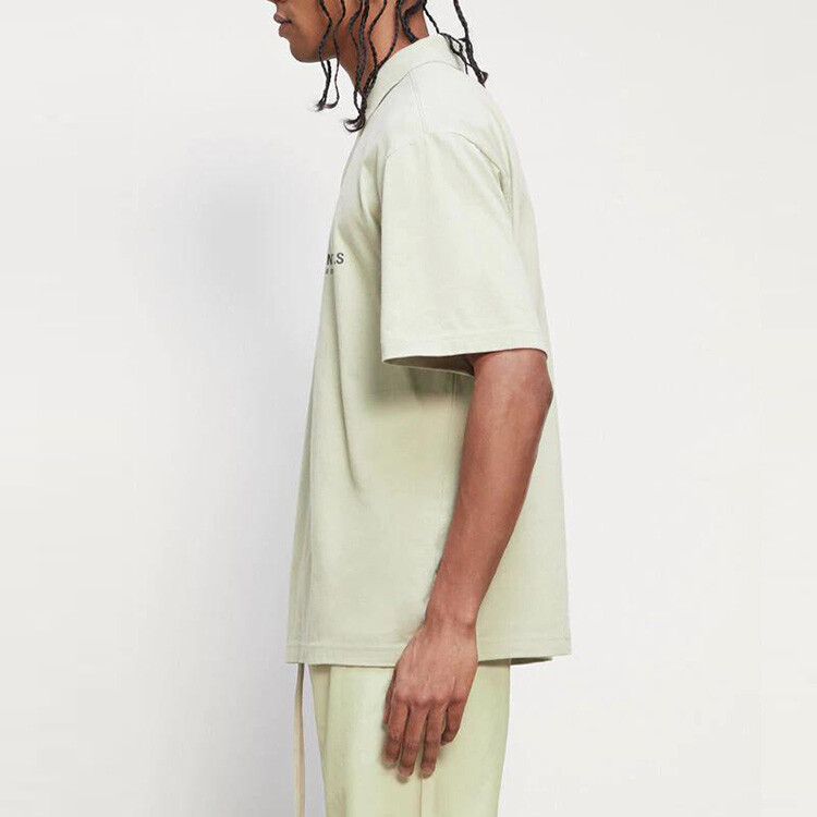 Футболка поло FW20 унисекс пыльно-зеленая Fear Of God Essentials, зеленый — фото 4