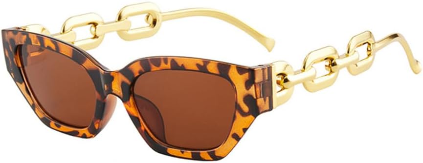 

Женские солнцезащитные очки в маленькой оправе с имитацией металлической цепочки, винтажные очки для защиты от солнца на открытом воздухе, мужские солнцезащитные очки VFDHN, 5