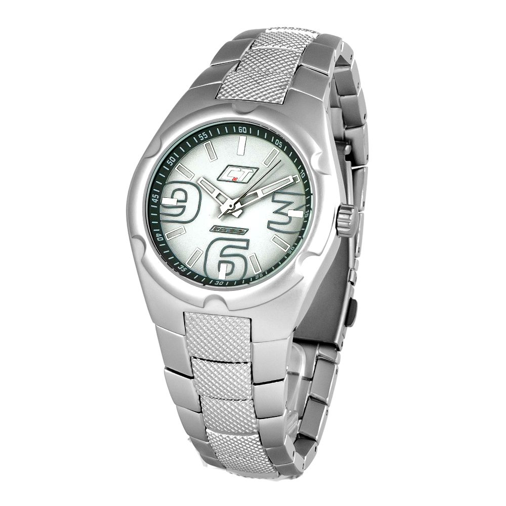 

Часы из серебристого поликарбоната Chronotech