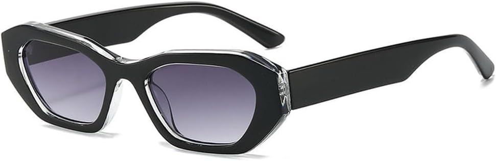 

Модные солнцезащитные очки неправильной формы «кошачий глаз» для женщин, защита от ультрафиолета UV400, ретро, ​​темно-зеленые, для мужчин, трендовые панк-солнцезащитные очки с градиентом LXLHWN, Black Gray Gradient