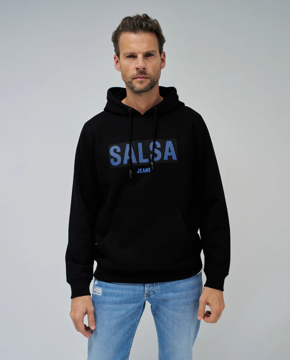 

Мужской свитшот с логотипом Salsa Jeans, чёрный