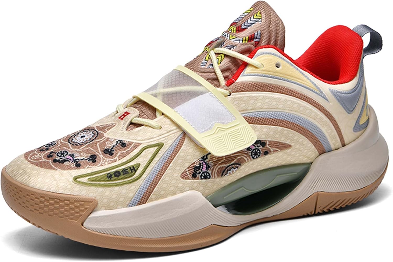 

Нейтральные флуоресцентные баскетбольные кроссовки высокой посадки, модные кроссовки с дышащей, противоскользящей подошвой, легкие, дышащие, для пробежек на улице, фитнеса и ходьбы Dzbajrqm