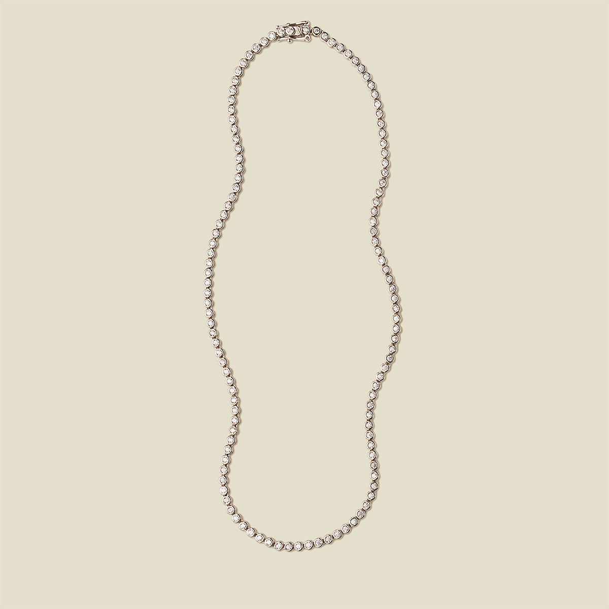 

Теннисное ожерелье с фианитами Poppy Made By Mary, серебряный