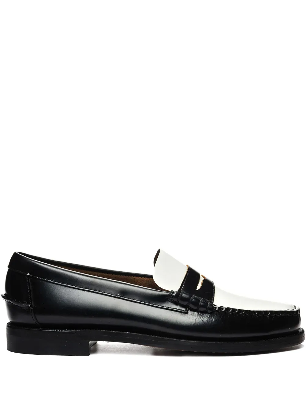 

Двухцветные кожаные лоферы Sebago, черный