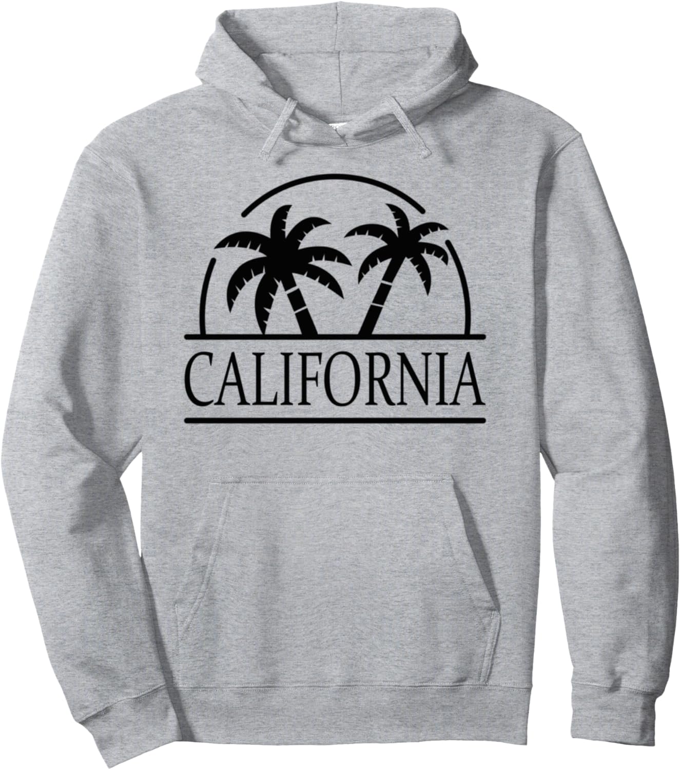 

Худи с изображением калифорнийской пальмы Vanderlust, серый