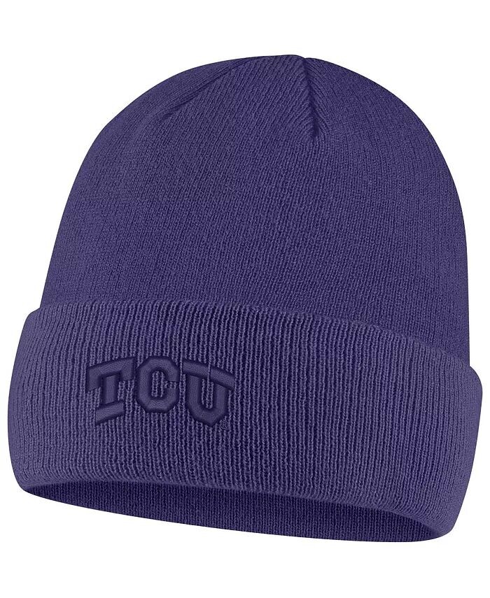 

Мужская фиолетовая вязаная шапка TCU Horned Frogs Tonal с манжетами Nike
