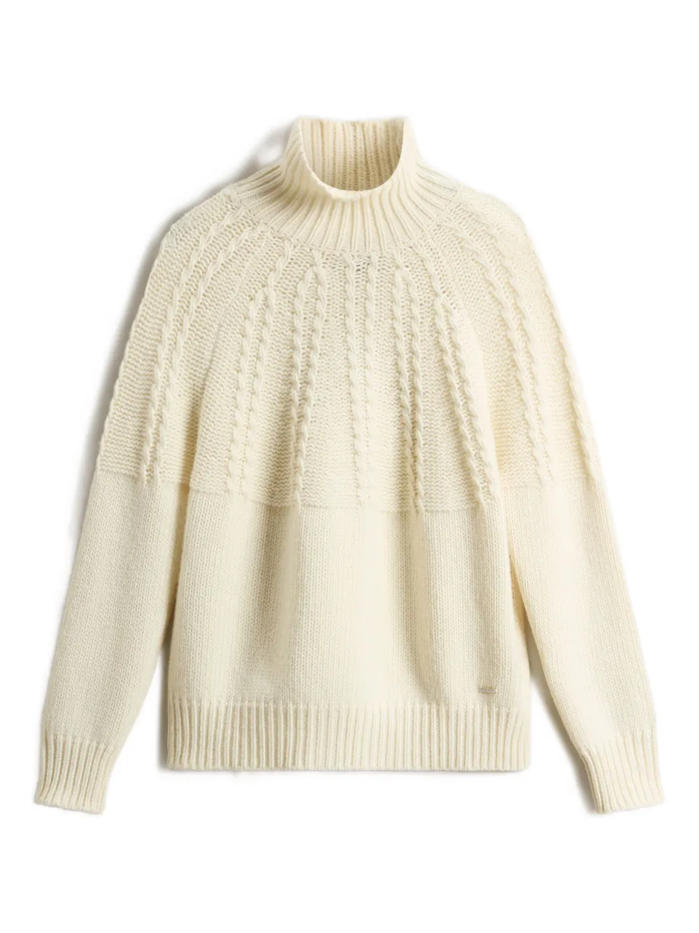 

Водолазка с косичной вязкой WOOLRICH, белый