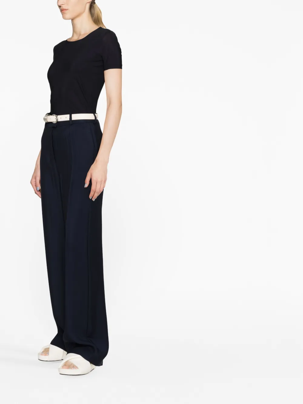 Футболка с круглым вырезом JIL SANDER, черный — фото 4