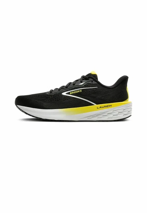 Кроссовки для бега Launch 12 Brooks, черный, кибер-желтый, устричный