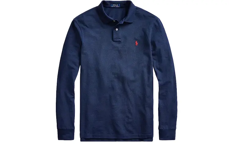 Polo Ralph Lauren Футболка-поло мужская синяя FW22 — фото 4