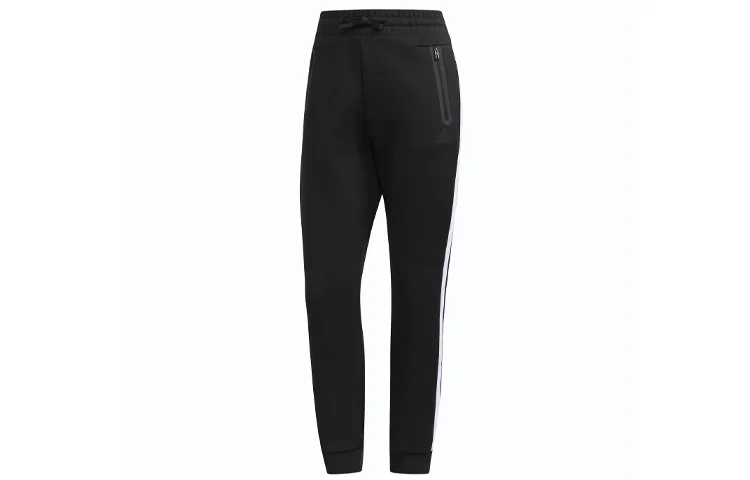 Adidas Вязаные спортивные штаны женские черно-белые