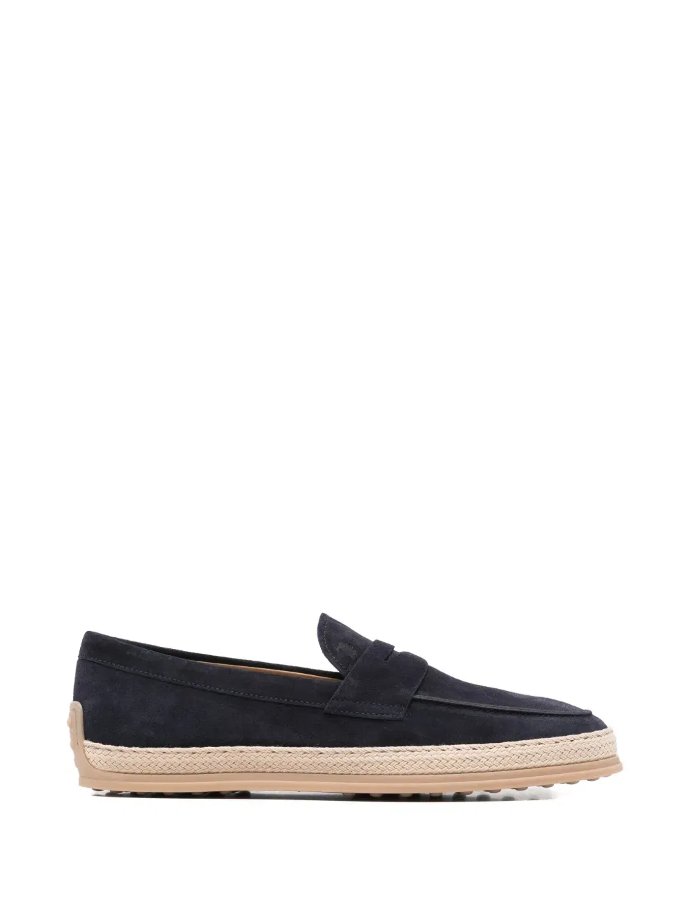 Лоферы с вставками из замши Tod'S, синий