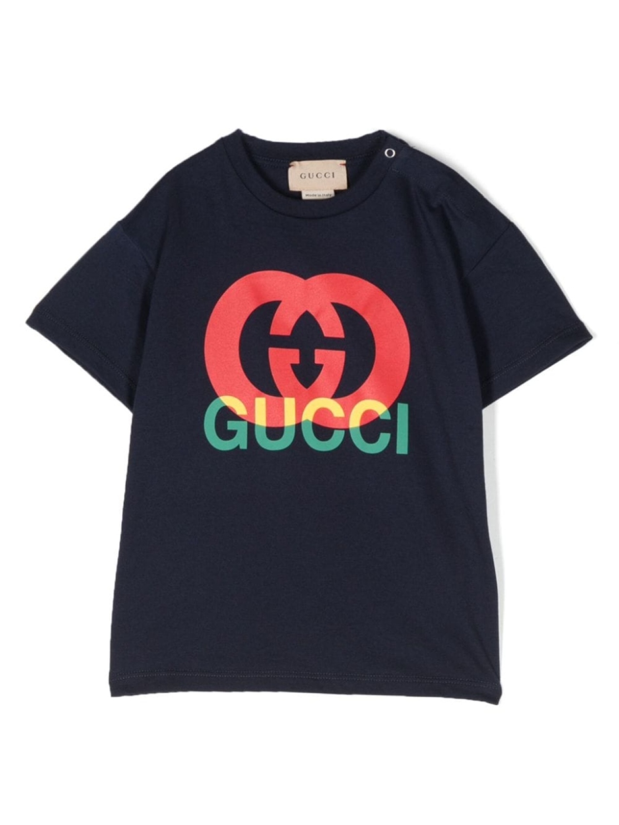 

Gucci Kids футболка с логотипом Interlocking G, синий