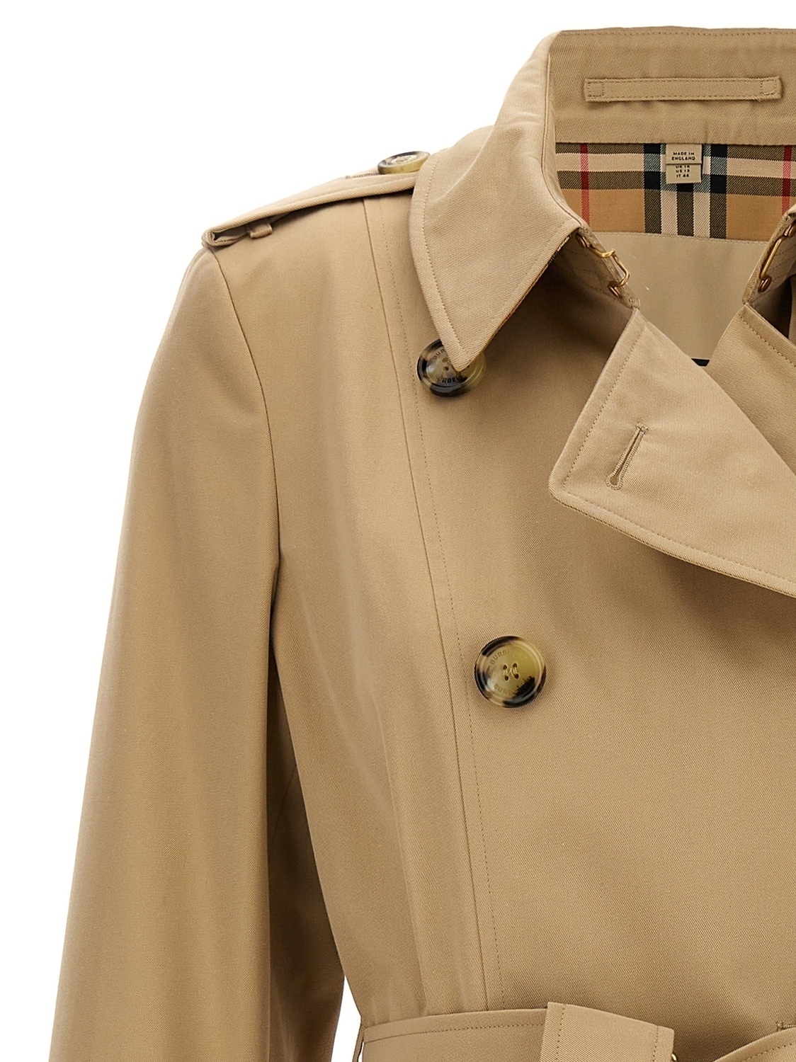 Тренч средней длины «Челси» BURBERRY, бежевый — фото 4