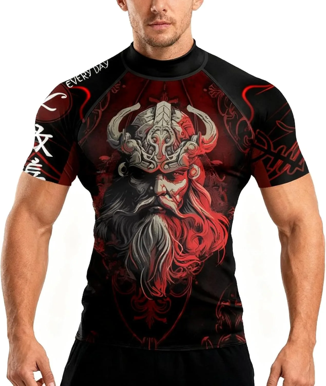 

Мужская футболка с коротким рукавом и высоким воротником для тренировок Cody Lundin