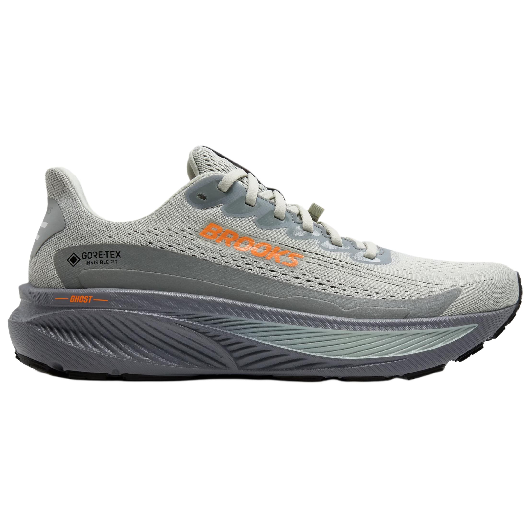 Brooks Беговые кроссовки Ghost 17 Waterproof мужские серые оранжевые — фото 2