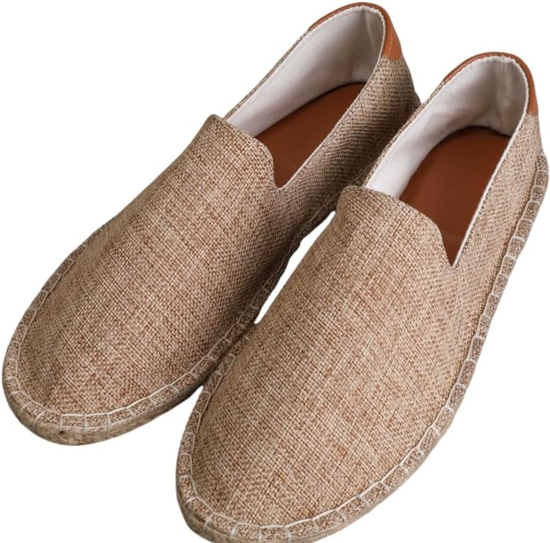 

Мужские эспадрильи-лоаферы - удобная повседневная обувь без шнурков для ходьбы Hoalox, темно-коричневый