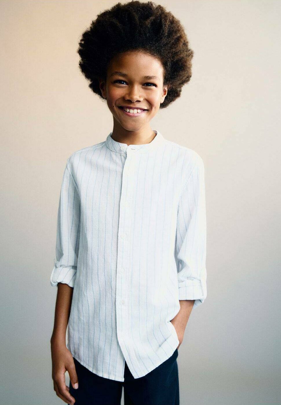 

Рубашка FORMA Mango Kids, темно-синий