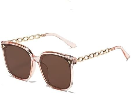 

Квадратные панк-солнцезащитные очки для женщин и мужчин, модные коричнево-черные солнцезащитные очки с защитой от УФ-излучения UV400, классические солнцезащитные очки MTZJH, Pink