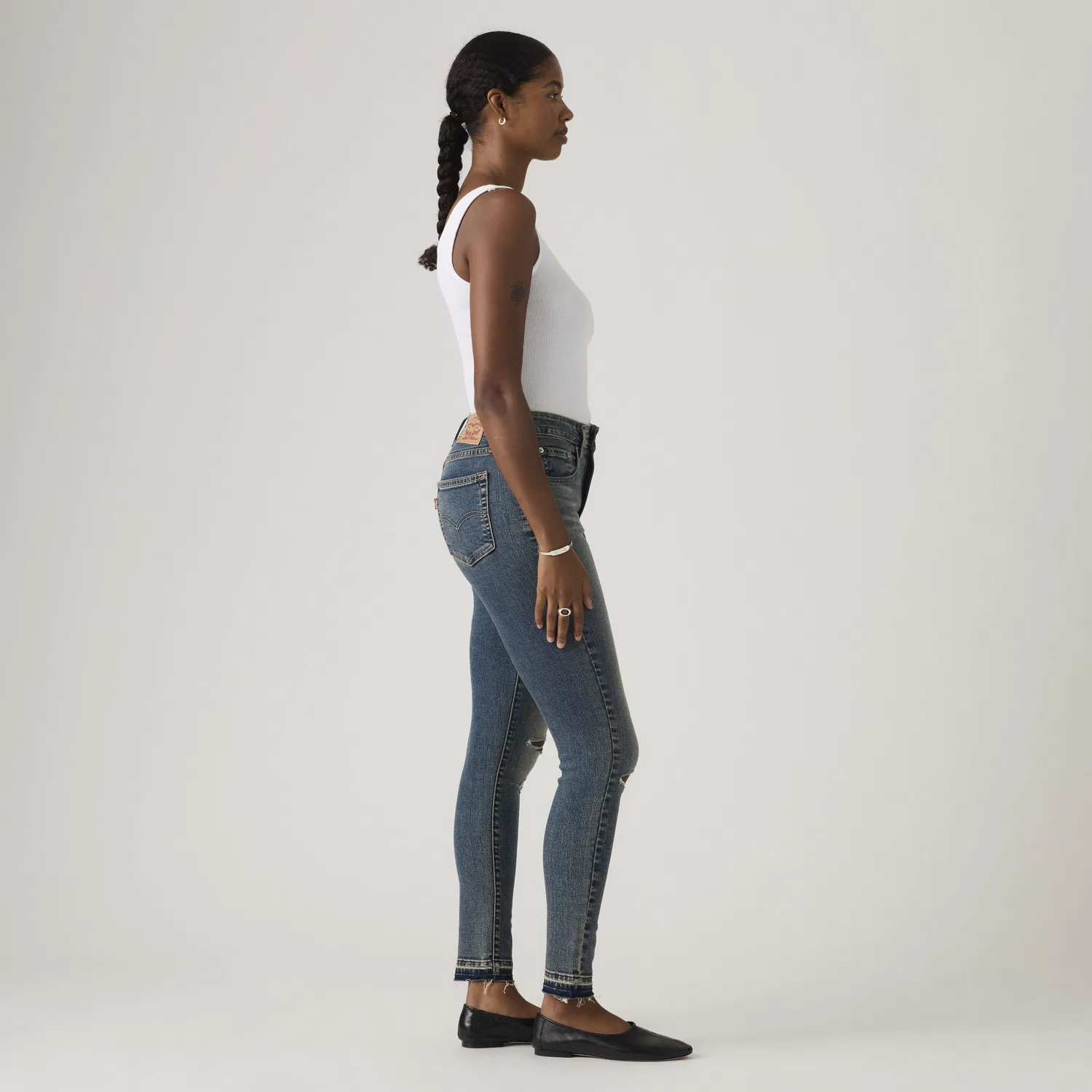 721 Джинсы-скинни с высокой посадкой для женщин Levi's, Medium Wash — фото 4