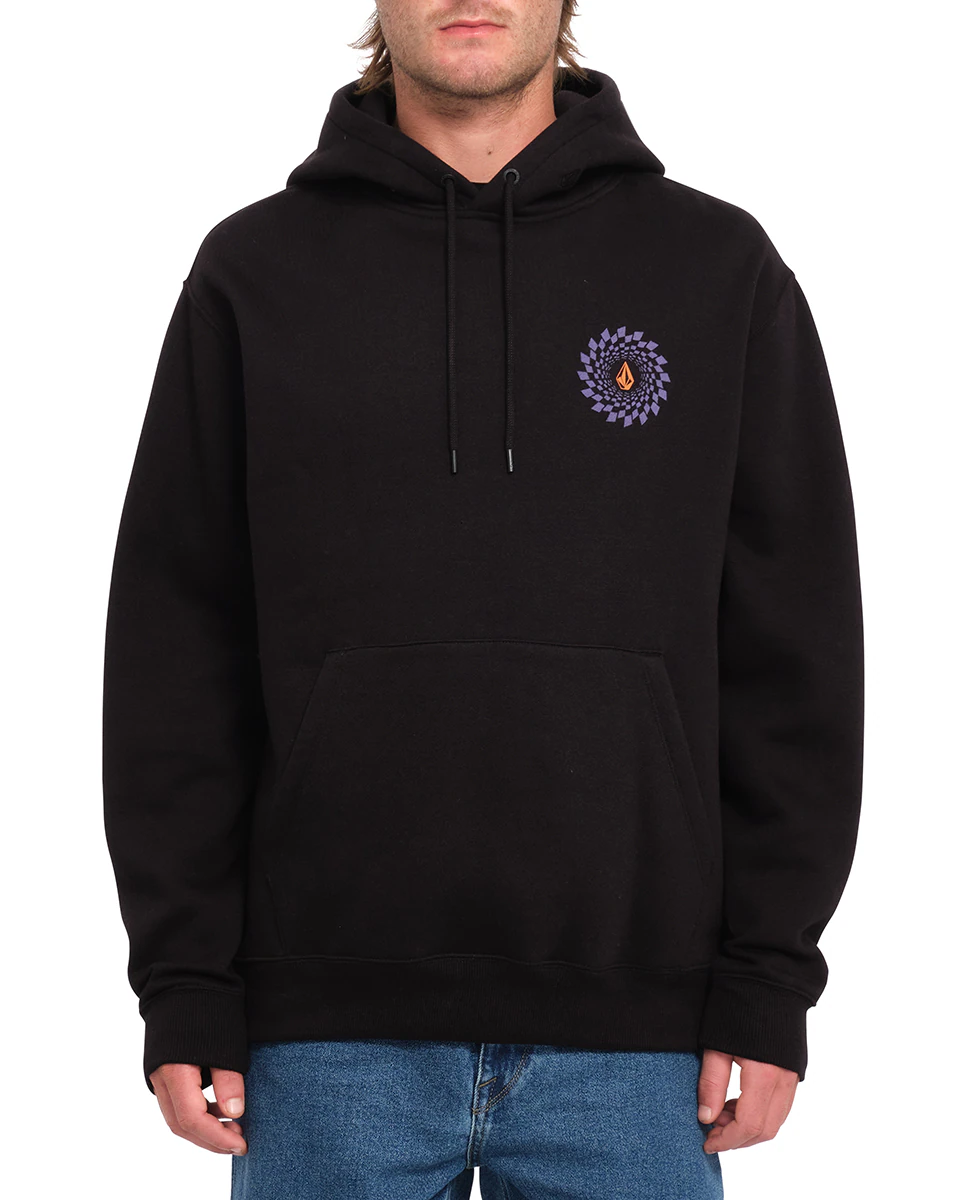 

Мужская однотонная толстовка с капюшоном Volcom, черный