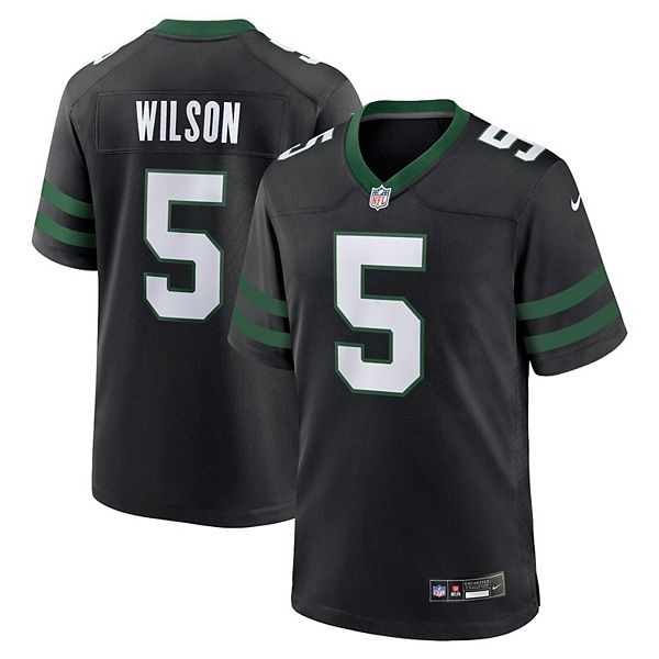 Футболка Garrett Wilson Legacy Black New York Jets Alternate Game Nike — фото 2