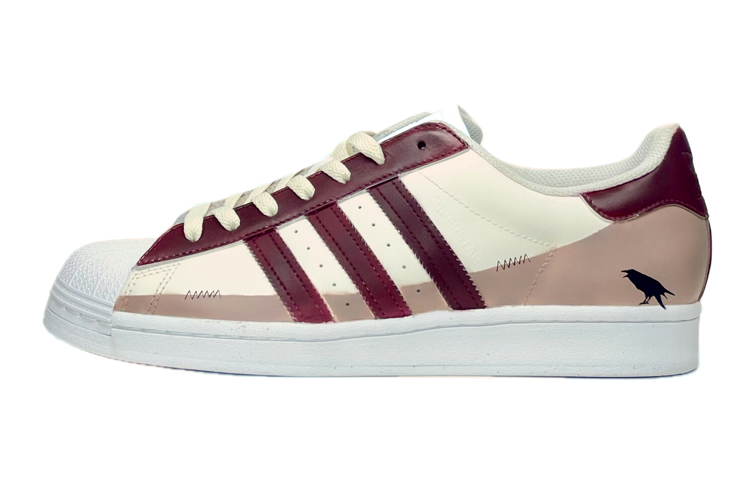 

Кроссовки для скейтборда Superstar, унисекс, низкие, бордовый Adidas Originals