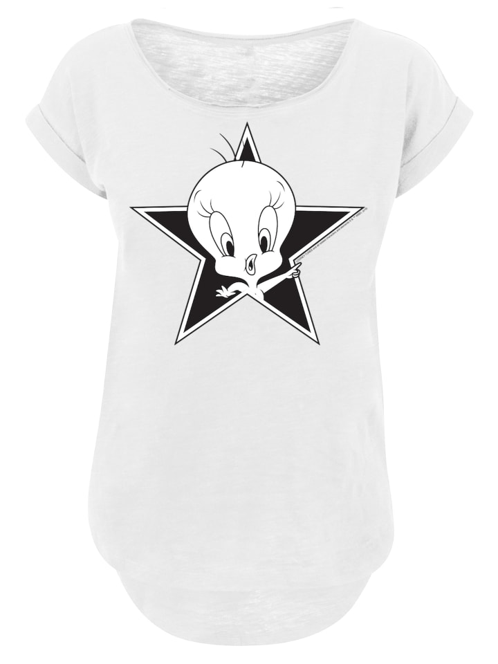 

Длинная футболка с принтом Looney Tunes Tweetie белого цвета F4NT4STIC, Белый, Длинная футболка с принтом Looney Tunes Tweetie белого цвета F4NT4STIC