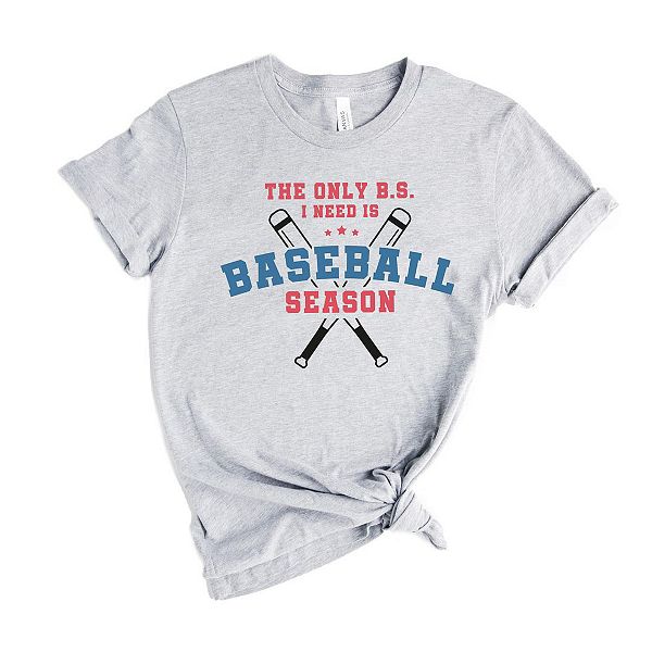 

Футболка с принтом Baseball season bats Simply Sage Market, Heather Grey
