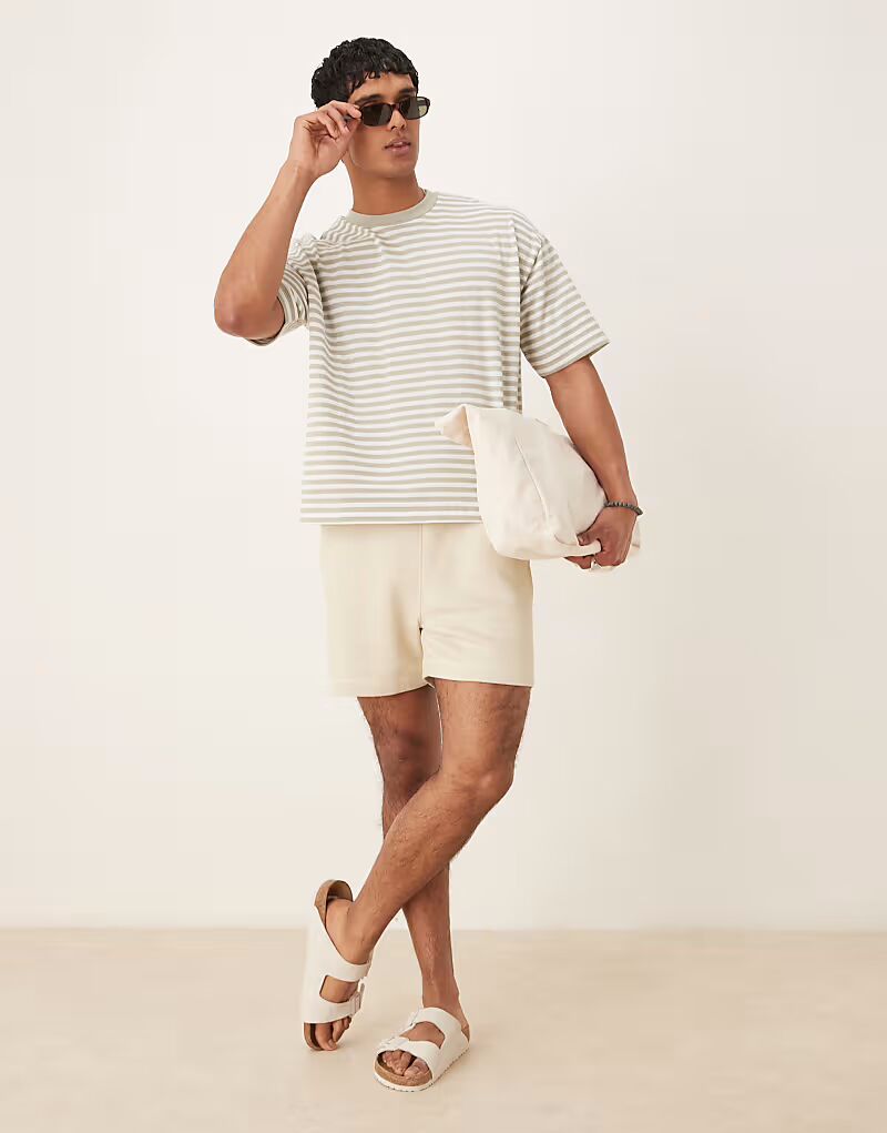 

Узкие шорты ASOS DESIGN Essential бежевого цвета