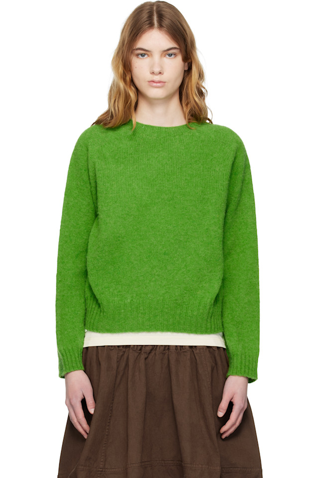 

Ymc Эксклюзивный зеленый свитер Ssense с изображением реактивных самолетов