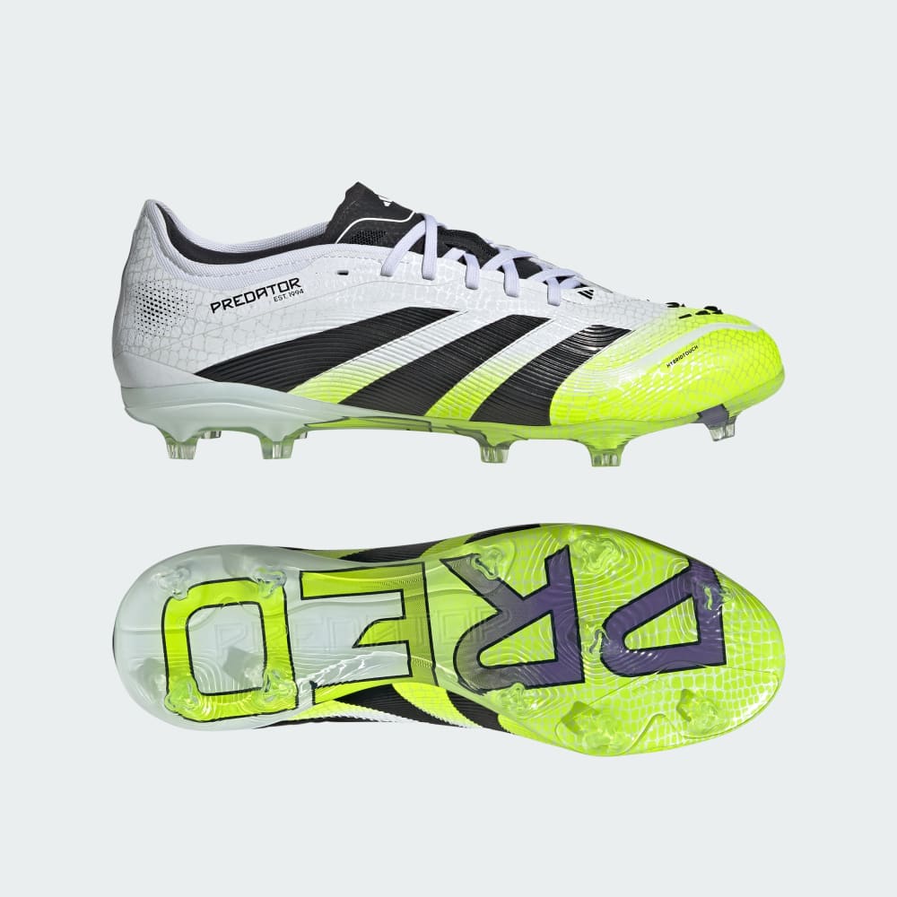 

Бутсы Adidas Predator Pro Firm Ground Cleats, цвет Cloud White/Core Black/Lucid Lemon