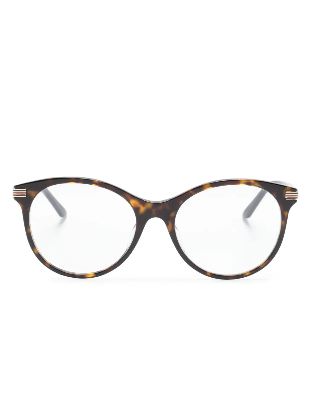 

Очки в оправе «бабочка» из черепаховой кожи Gucci Eyewear, коричневый