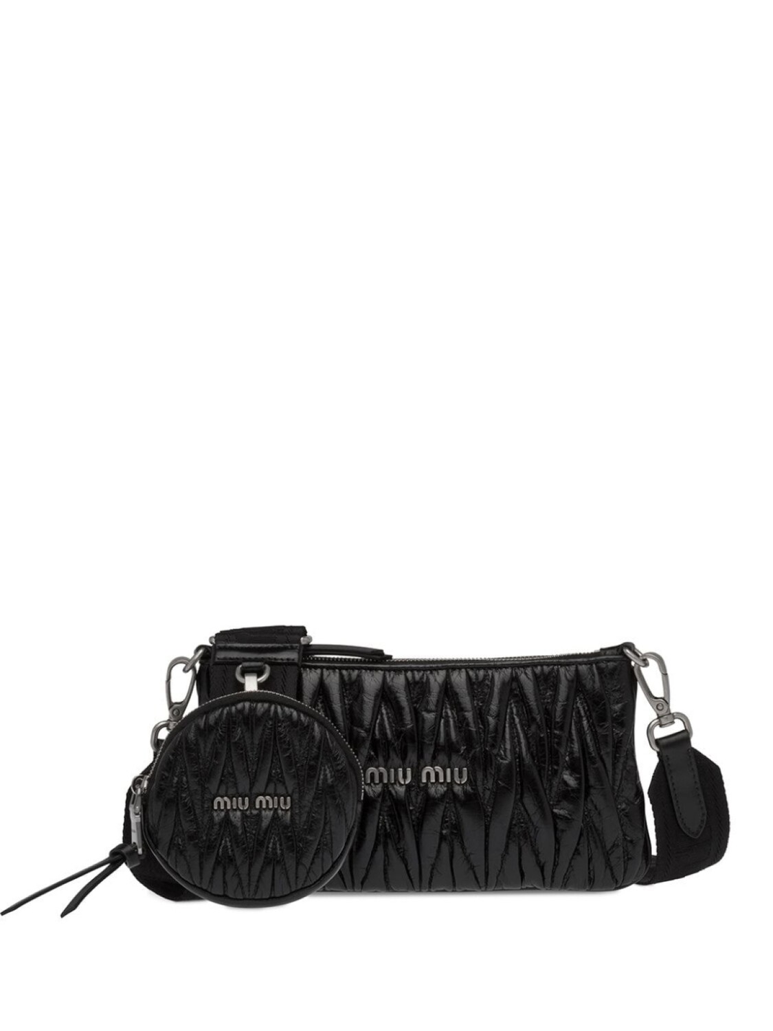 

Стеганый клатч Miu Miu, черный